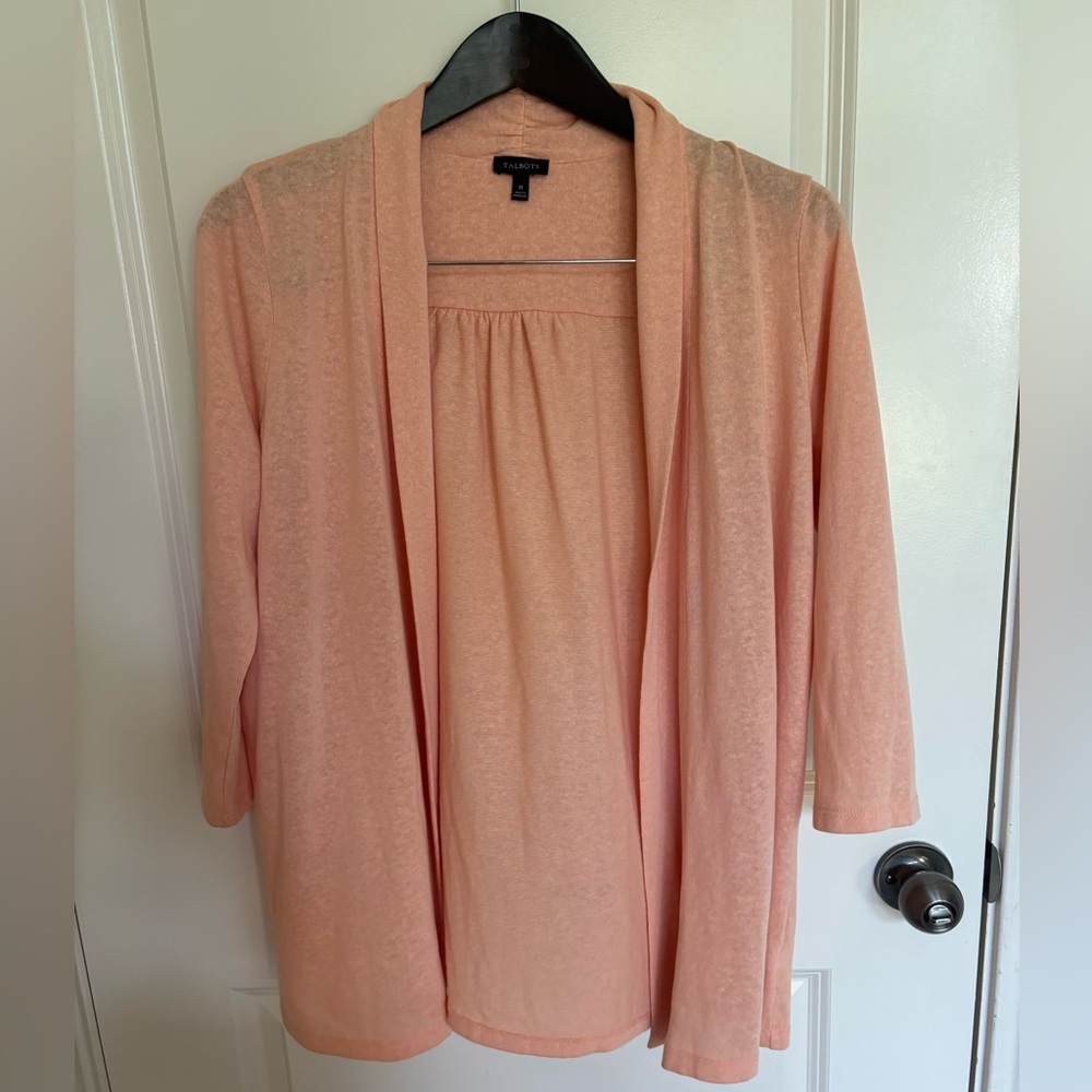 Talbots Cardigan - Tangerine color